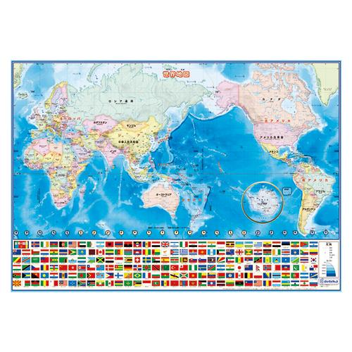 デビカ いろいろ書ける！消せる！世界地図 073102 1枚 | 