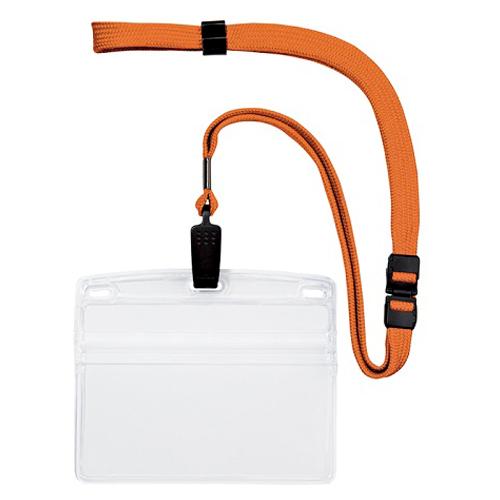 オープン 吊り下げ名札クリップ式 横特大10枚 橙 NL-21-RG 1袋 | 