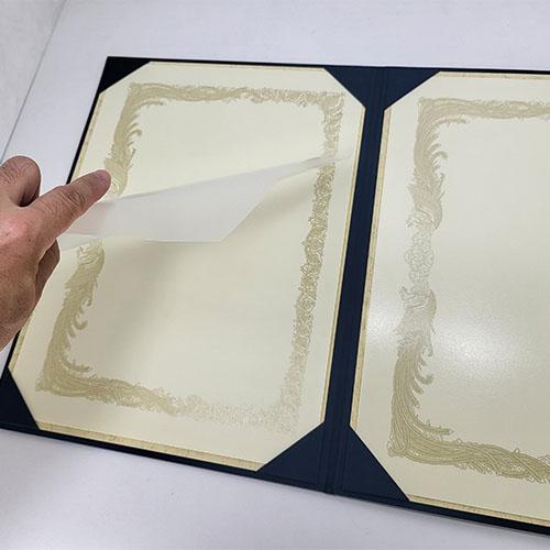 美濃商会 証書ファイル 名入れ 布紺 看護師免許証 9047-08 1冊 |  | 01