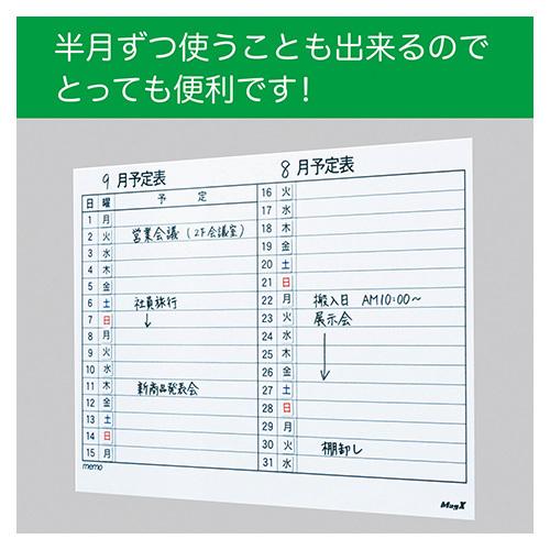 マグエックス マグネットスケジュールシート4560月間 MSVP-4560M 1枚 |  | 02