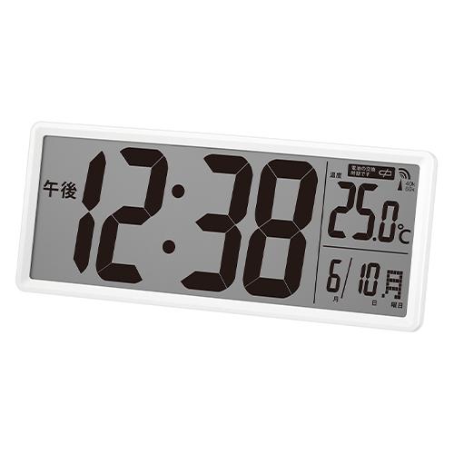 ノア精密 MAGデジタル電波置掛兼用時計クリアビュ W-814 WH-Z 1個 | 