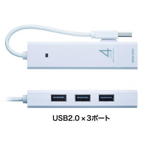 サンワサプライ USB3.1ＧEｎ1＋USB2コンボハブ USB-3H421W 1個 |  | 04