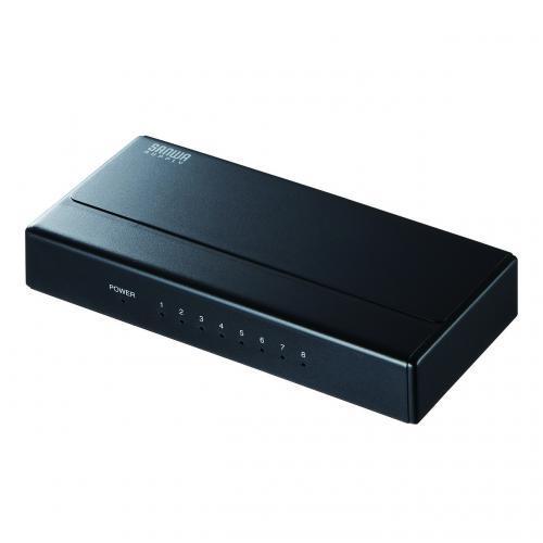 サンワサプライ ギガビット対応スイッチングハブ（8ポート LAN-GIGAP801BK 1個 | 