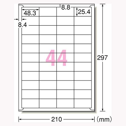 エーワン ラベルシール 【プリンタ兼用】強粘着44面 78244 1P