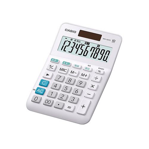 カシオ W税電卓 MW-100TC-WE-N 1台 |  | 01