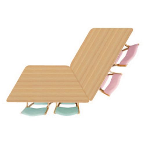 タック 福祉施設 テーブル 幅1800×奥780×高700mm ナチュラル UFT-4SD9018-NA 1台 |  | 02