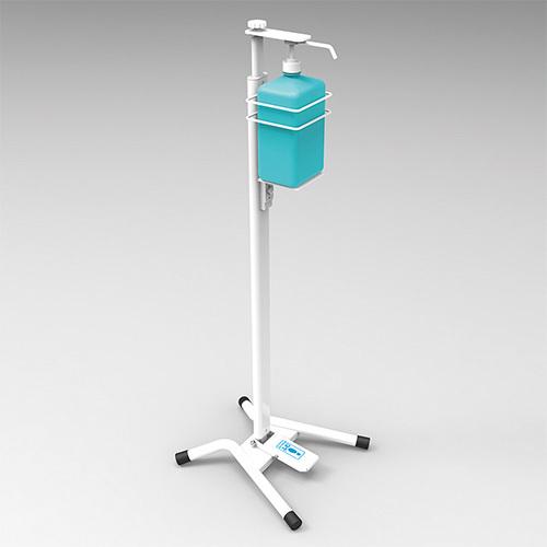 ナカバヤシ 足踏み消毒ポンプスタンド／ホワイト FPS-101W 1台 |  | 01