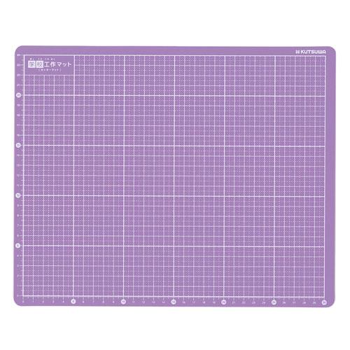 クツワ 学校工作マット パープル ST132PU 1個 | 