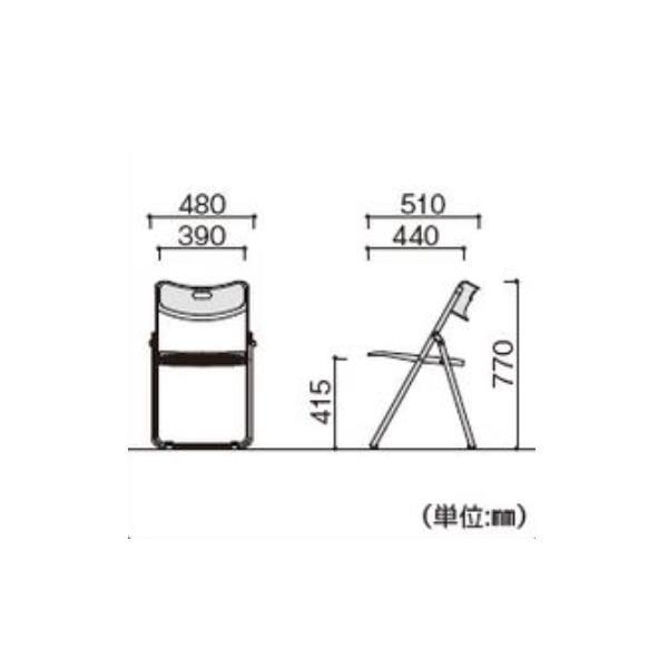 弘益 折畳みイス FP-930(BK) 1個 |  | 01