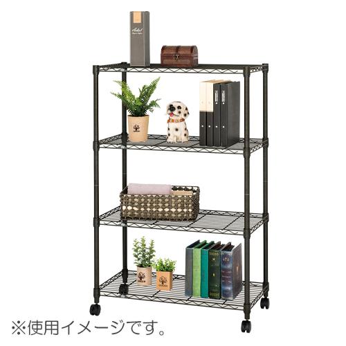 ドウシシャ ルミナスノワールフリーラック4段80Ｗ NO8012-4 1台 | 