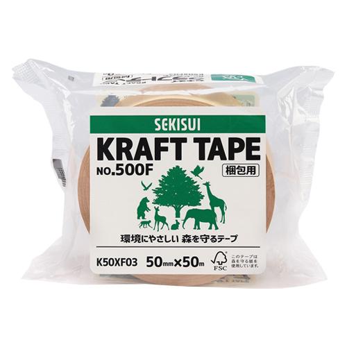 積水化学 ＦＳＣ認証クラフトテープ 50mm×50m K50XF03 1巻 |  | 01