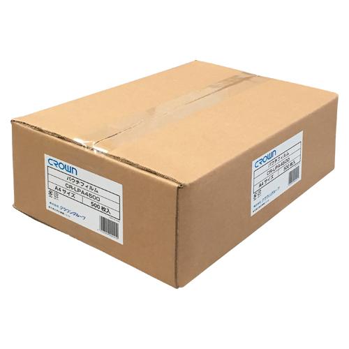 クラウングループ パウチフィルム A4 CR-LPA4500 1箱 クラウン パウチフィルム A4 （500枚入） CR-LPA4500 1箱 : イーヅカ