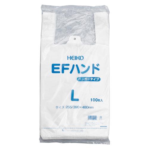 レジ用品 ホワイト コンパクト シモジマ レジ袋 乳白色 EFハンド L 6645914 100枚入 : イーヅカ