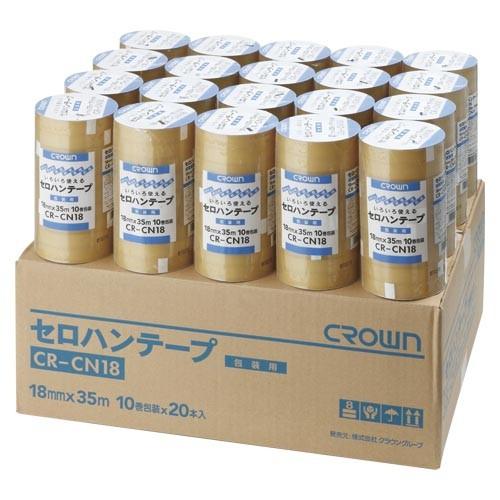 クラウン セロハンテープ18mmＸ35ｍ 200巻 CR-CN18X20 1箱 | 