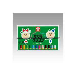 サクラクレパス クレヨン太巻12色（ゴム紐付） LY12R 1個 | 