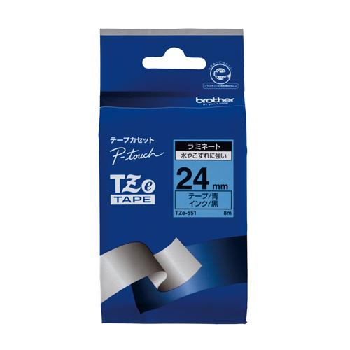 ブラザー ピータッチテープ 24mm 青／黒 TZE-551 1個 | 
