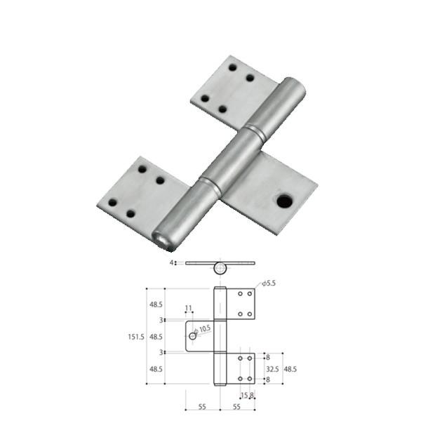 ふじわら アイオウル ヘビーヒンジ パイプブレース用 国産品 SUS304 HH-1 | 