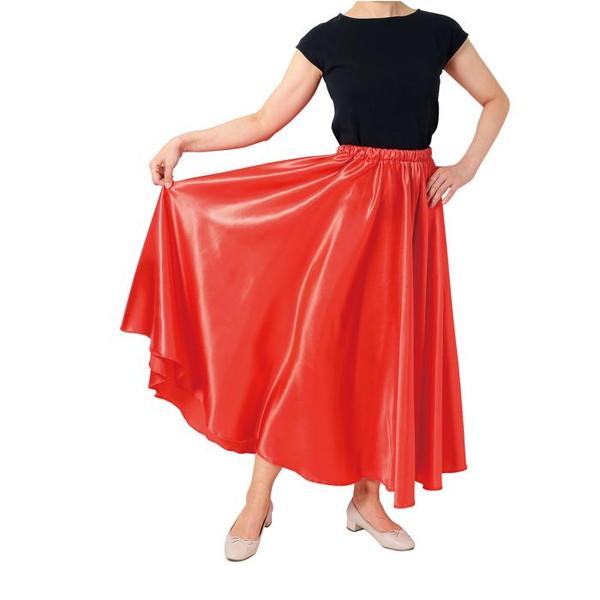 アーテック ソフトサテン ロングスカート 赤 L 18497 : イーヅカ
