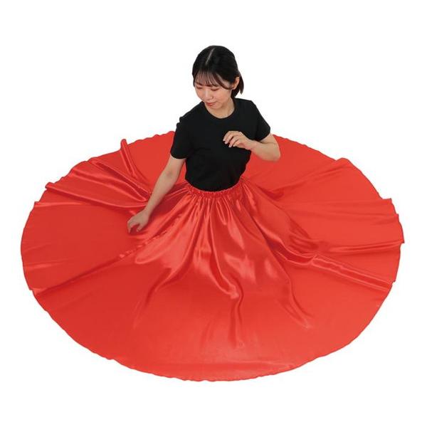 アーテック ソフトサテン ロングスカート 赤 L 18497 : イーヅカ