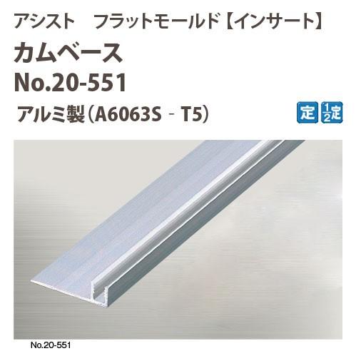 アシスト フラットモールド カムベース 20-551 シルバー仕上げ 穴明加工済 2m長 | 
