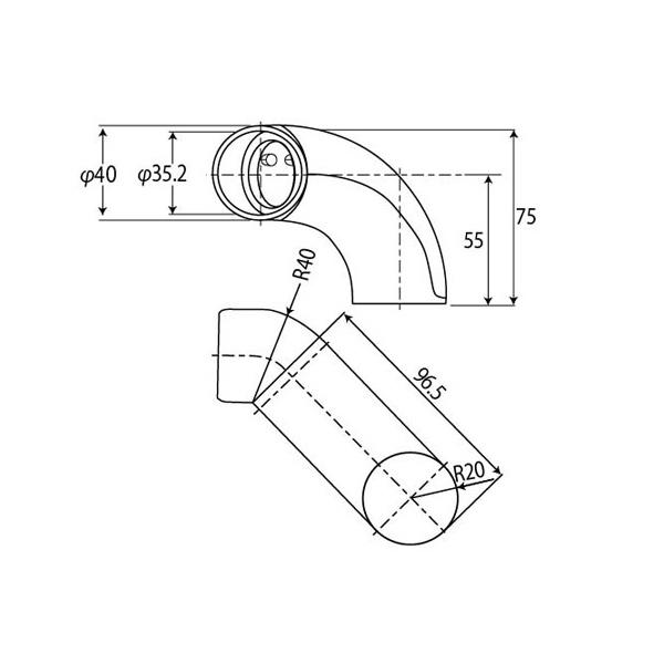 アシスト ハート・ブラケット（ウェーブ・エンド） 66-877 φ35 |  | 01