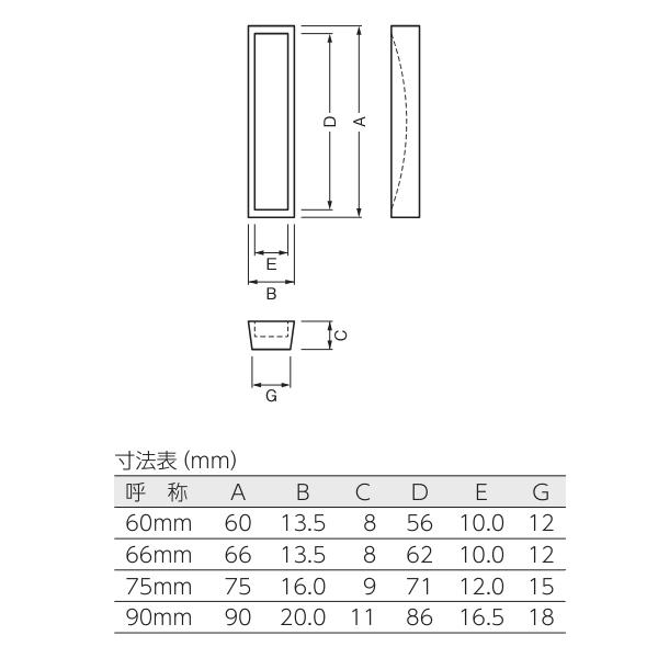 ベスト 木製舟底引手 No.843-W 60mm クリヤ 1個 : イーヅカ - 通販
