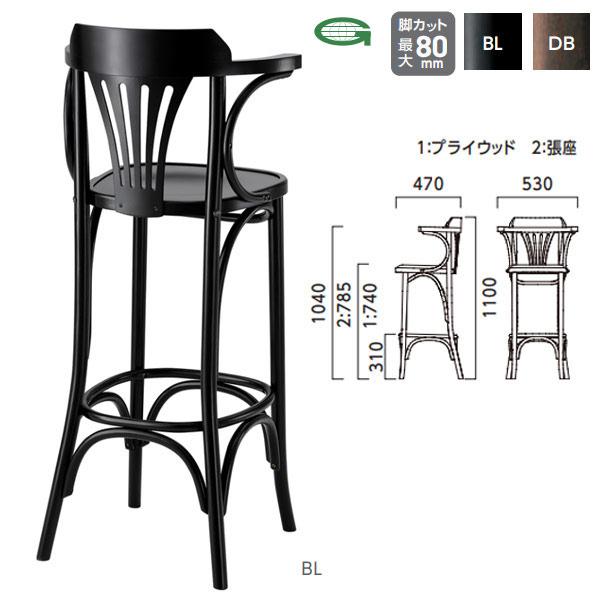 クレス 施設用カウンターチェア 一人掛け ラペリスカウンター 生地選択 1.プライウッド 2.張座 |  | 02