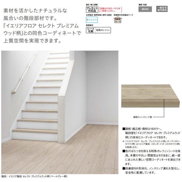 DAIKEN イエリア階段 セレクト プレミアムウッド柄 箱型 箱四段廻踏板（バリアフリー対応） 2000 2枚入り CR474-1□□■の画像