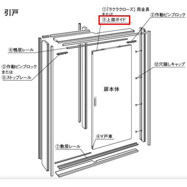 DAIKEN 上部ガイド（ラクラクローズ無しの引戸） PQH-KM70A