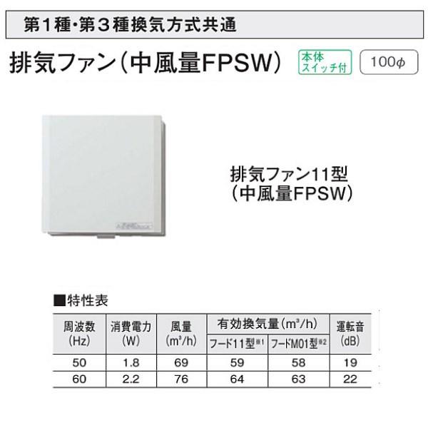 DAIKEN 第1種・第３種換気方式共通 排気ファン（中風量FPSW・天井・壁取付可能） SB1478