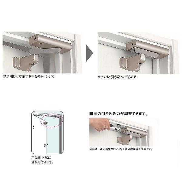DAIKEN 後付け開き戸ダンパー 鏡面ニッケル 1個 VA861-KN : イーヅカ