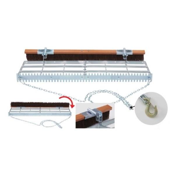 ダンノ 耐久グランドならし180（スパイク・ブラシ付） 全巾180×奥行66×高さ15cm D-3171