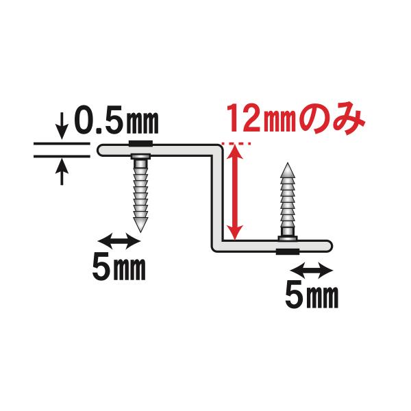 ダンドリビス 下地取付金具 下地一発スリムBs-12mm 角スタッド