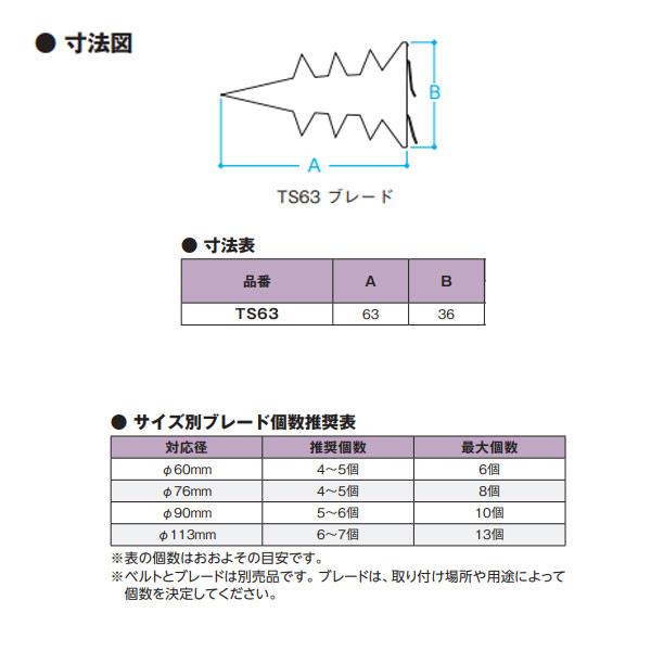 エイト ベルト式忍び返し ステンレス製 ブレード TS63 |  | 02