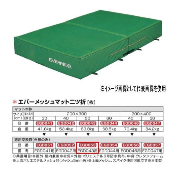 エバニュー エバーメッシュマット二ツ折 EGD043／EGD361用専用交換袋（外被のみ） EGD053