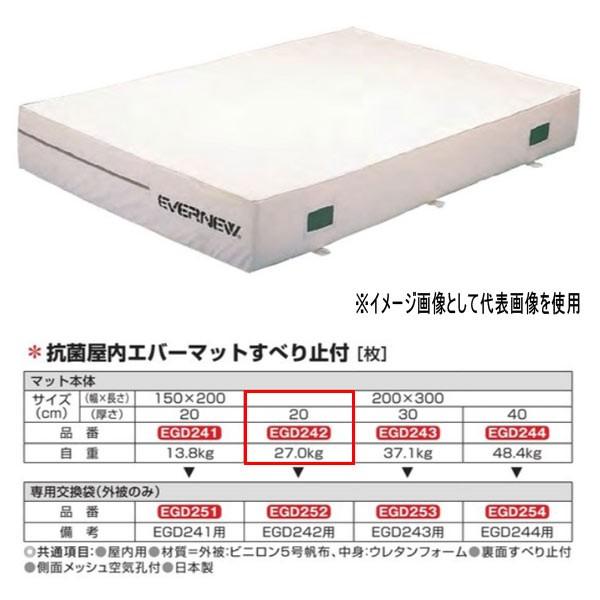 法人限定】 EVERNEW エバニュー EGD164 屋内マット二折滑止付200×300