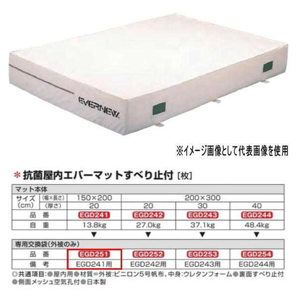エバニュー 抗菌 屋内 エバーマット すべり止付 EGD241用専用交換袋（外被のみ） EGD251
