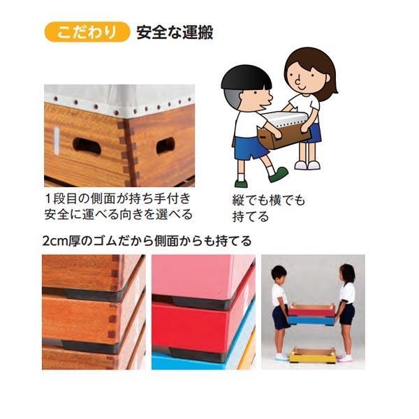 エバニュー トランスフォームとび箱 NESTBOX 下幅80（上幅35）×奥行80×高さ100cm EKF550 1台の画像