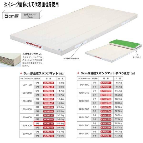 EVERNEW - エバニュー 5珊厚組みあわせる海綿質引っ敷き EKM236 幅150×長300珊 9号キャンヴァス 体育器具、用品-スポーツ-体育マット、シート