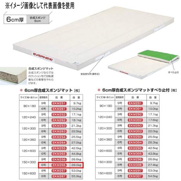 EVERNEW（エバニュー） 6cm厚合成スポンジマット EKM266 幅150×長300cm