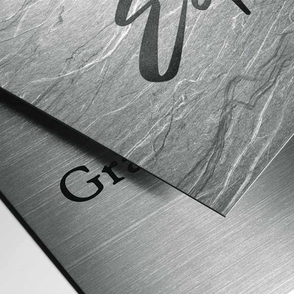 福彫 看板・銘板 壁付けサイン チタンHL W500×H300×T2mm TIZ-12