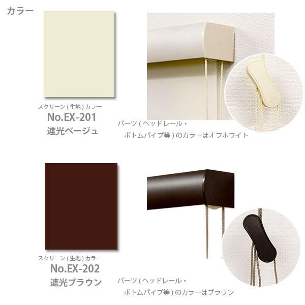 ロールスクリーン エクシブ 【遮光タイプ 】 幅165 × 高さ220cm 全2色 どちらか_1