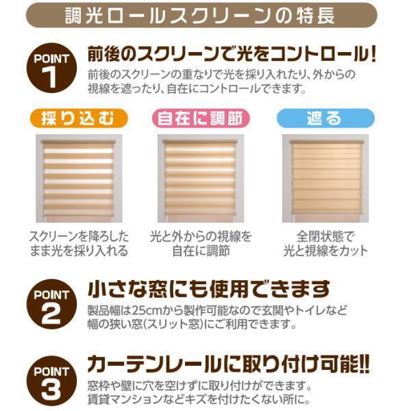 フルネス 調光ロールスクリーン ゼブライト プレーン（無地）タイプ 幅61〜85cm 高さ101〜150cm_3