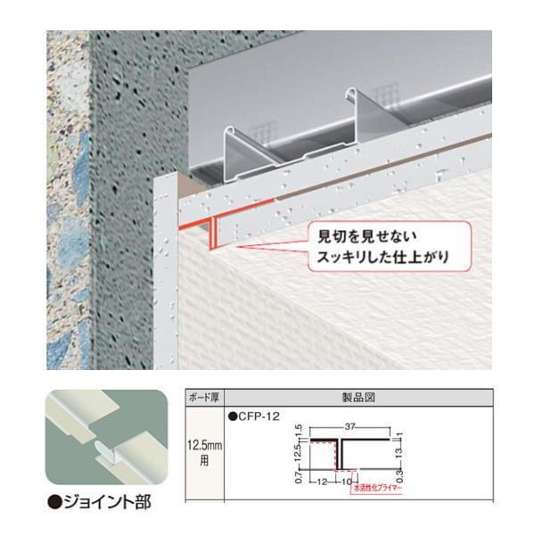 フクビ 目透し見切 CFP-12 2m長 カラー：シロ ボード厚：12.5mm用 50本入