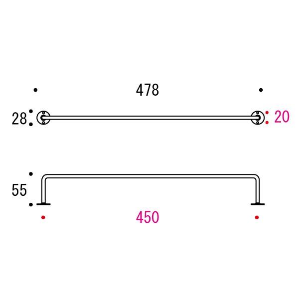 ゴーリキアイランド タオルバー 45B PF HL 640101 |  | 01