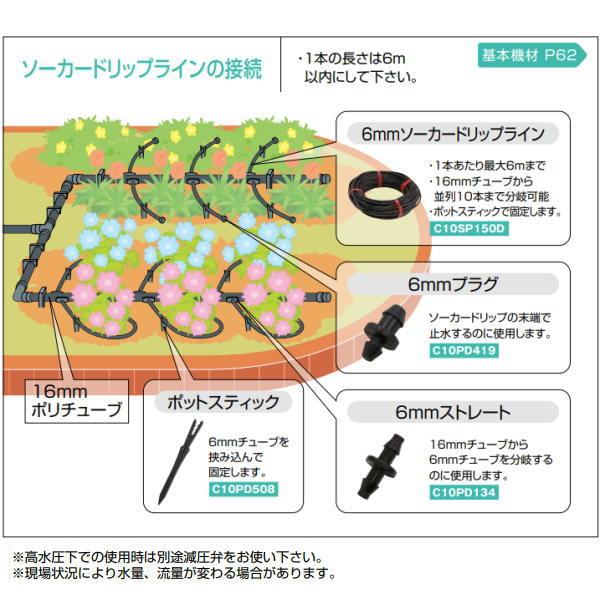 グローベン 6mmソーカードリップライン 150mmピッチ エミッター