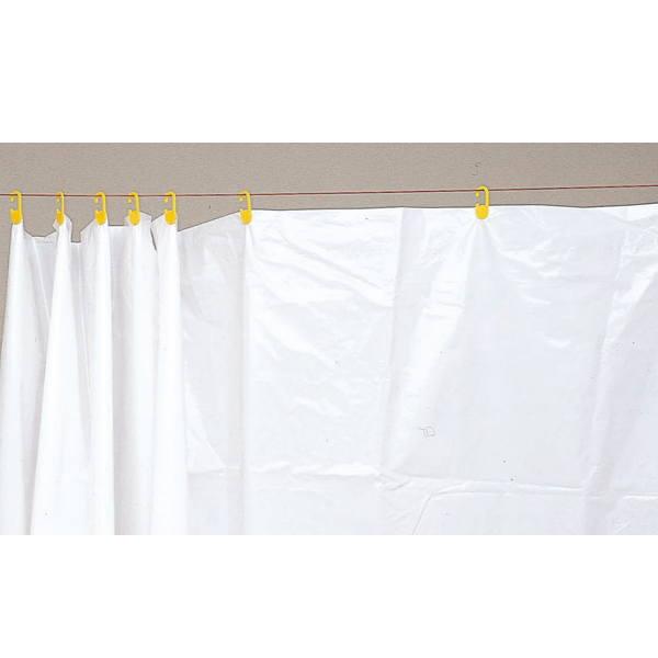 養生日除カーテン 乳白 巾2m×高さ1.3m（5枚入） 467-29 | 