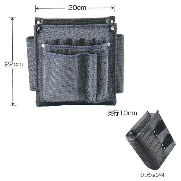 広島 プロユース ハイグレード腰袋 グレー 200 775-30 | 