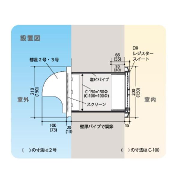 ヒロセ化成 室内換気孔開閉式 DXレジスター スイート C-100 1台
