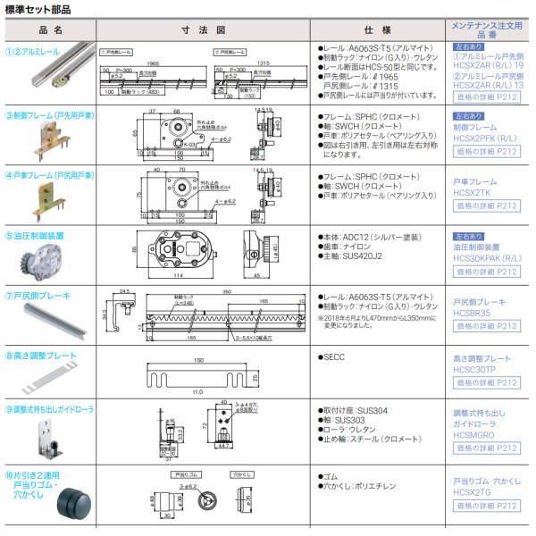 両面ドローイング『温もり』『引き出し』 連動引戸システム金具セット FG-980・FG-970・FG-960(ガイド